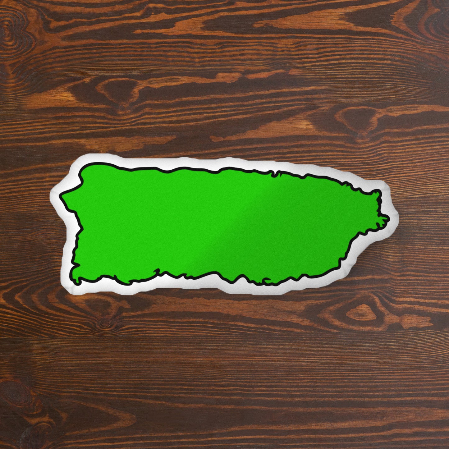 Puerto Rico shaped pillow