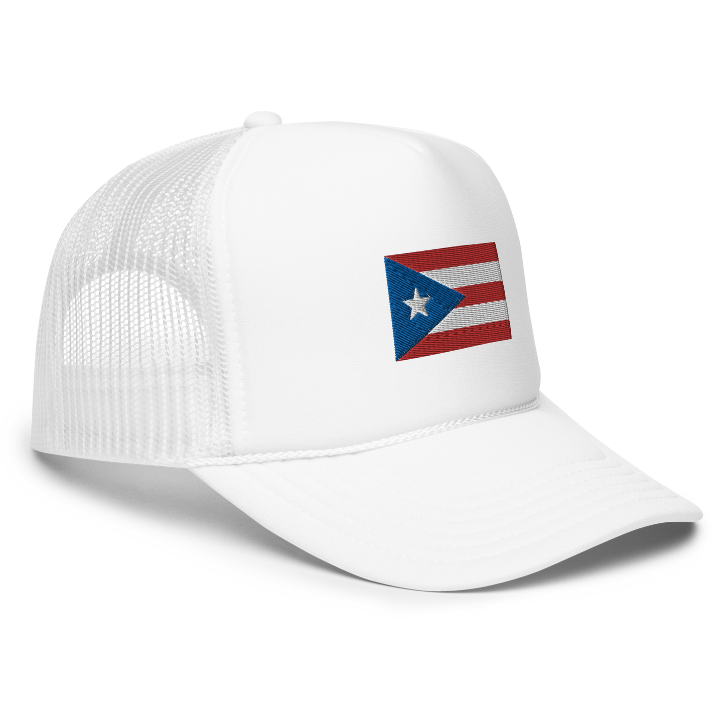 PR Flag embroidered trucker hat