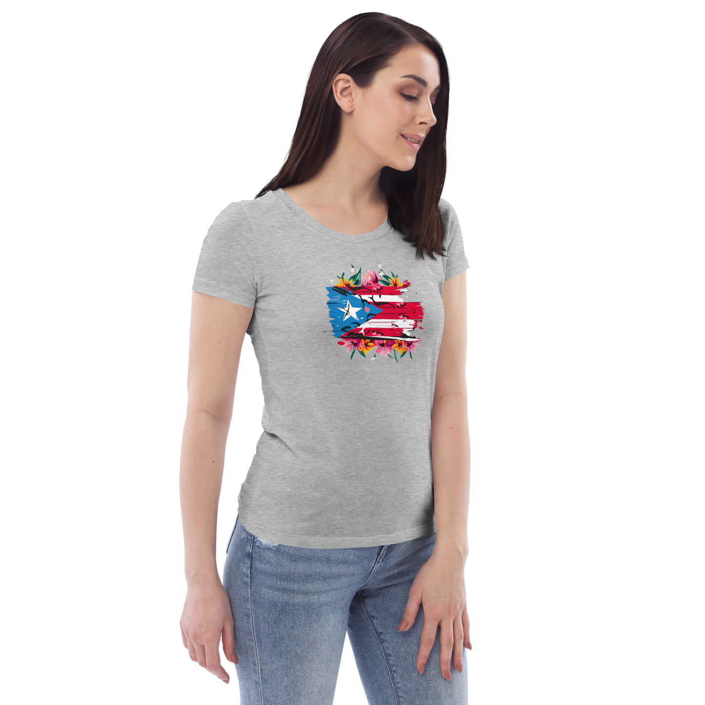 Women's PR Flowers fitted tee