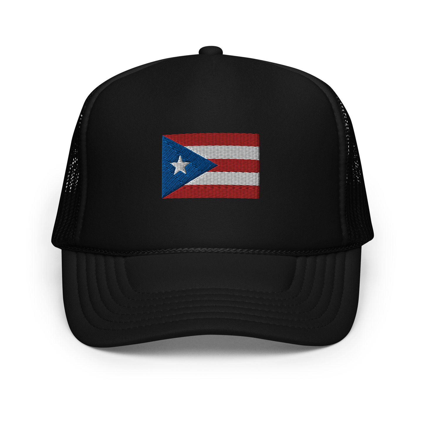PR Flag embroidered trucker hat