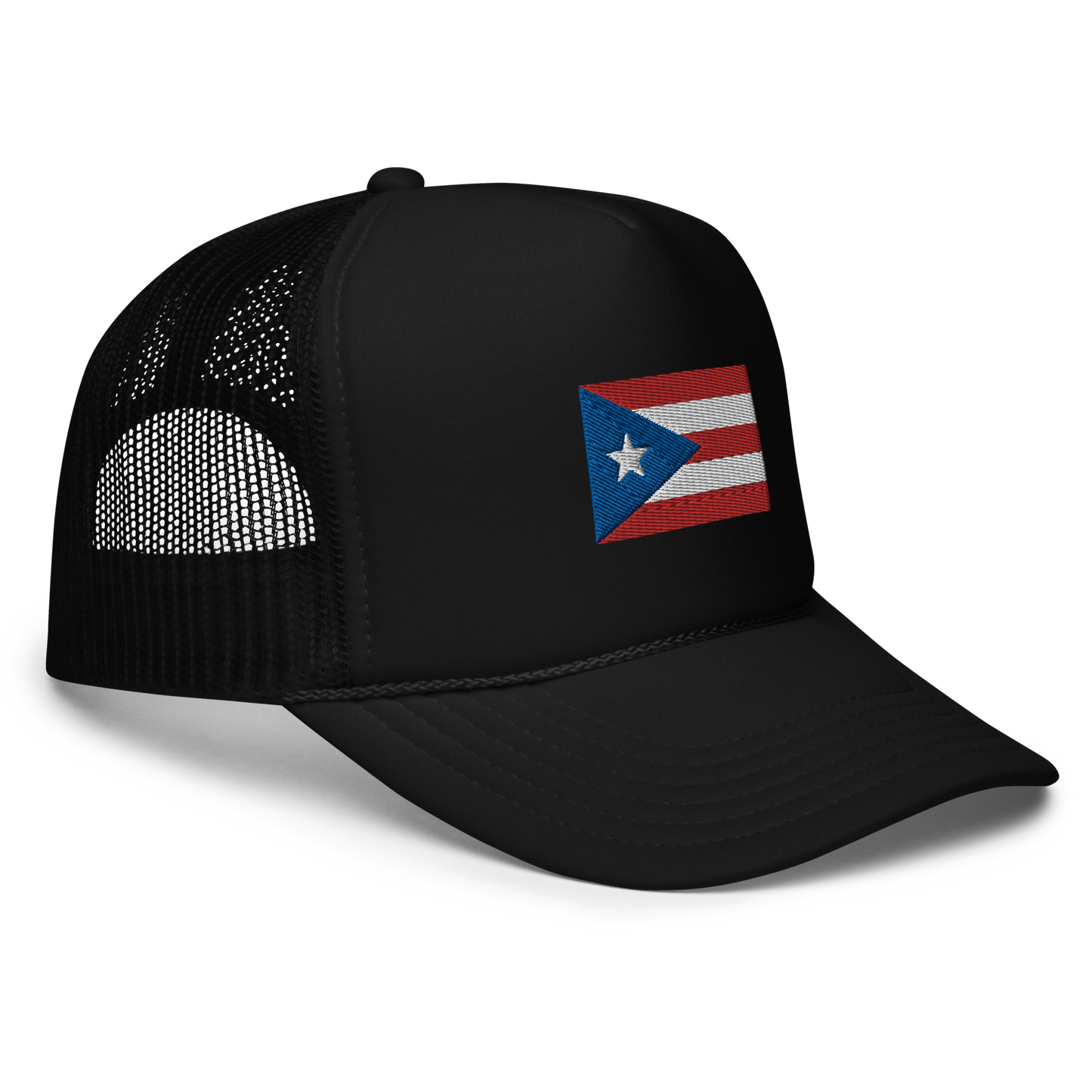 PR Flag embroidered trucker hat