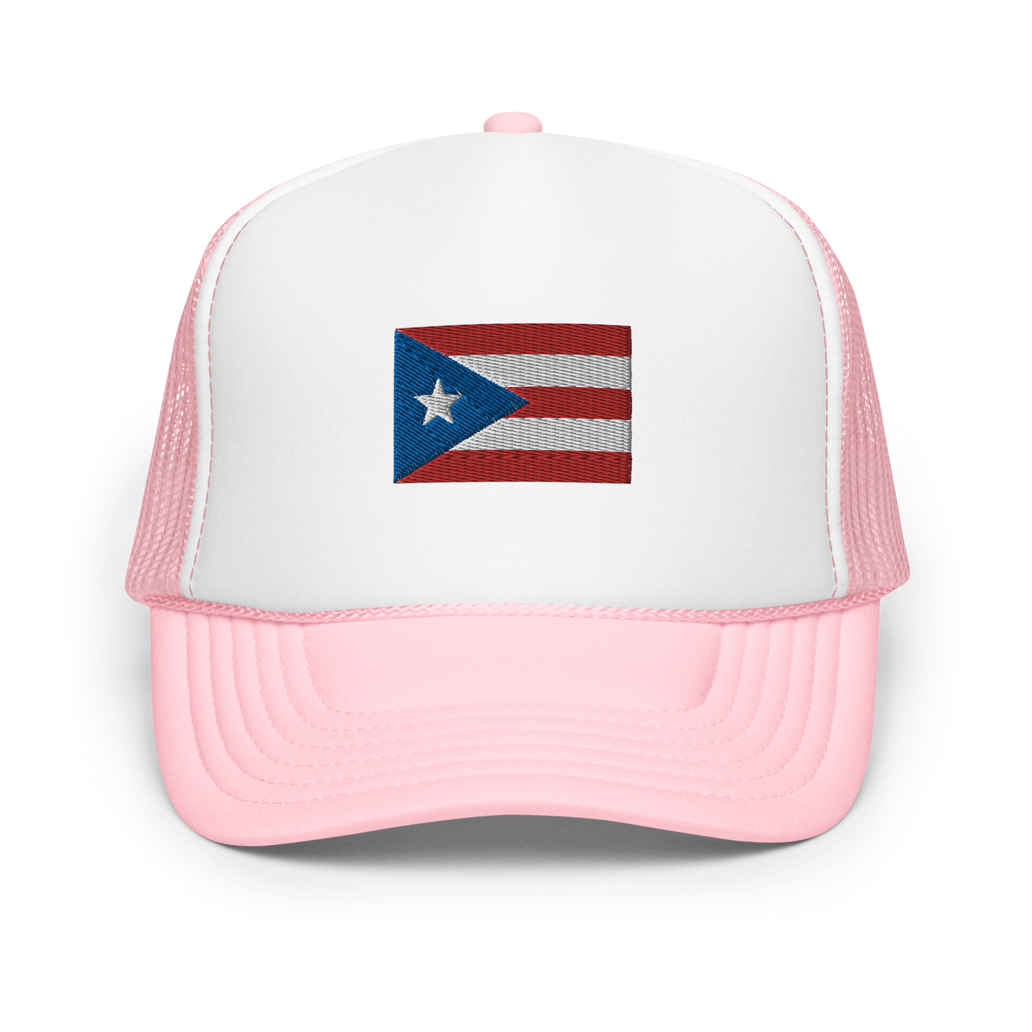 PR Flag embroidered trucker hat