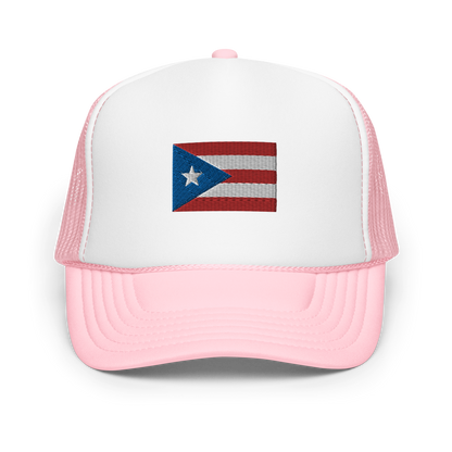 PR Flag embroidered trucker hat