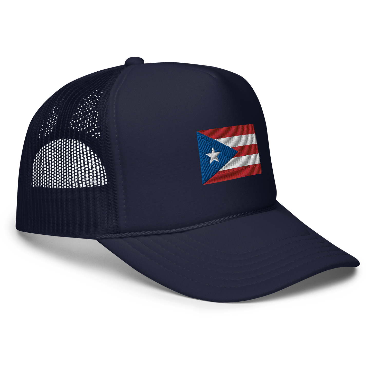 PR Flag embroidered trucker hat