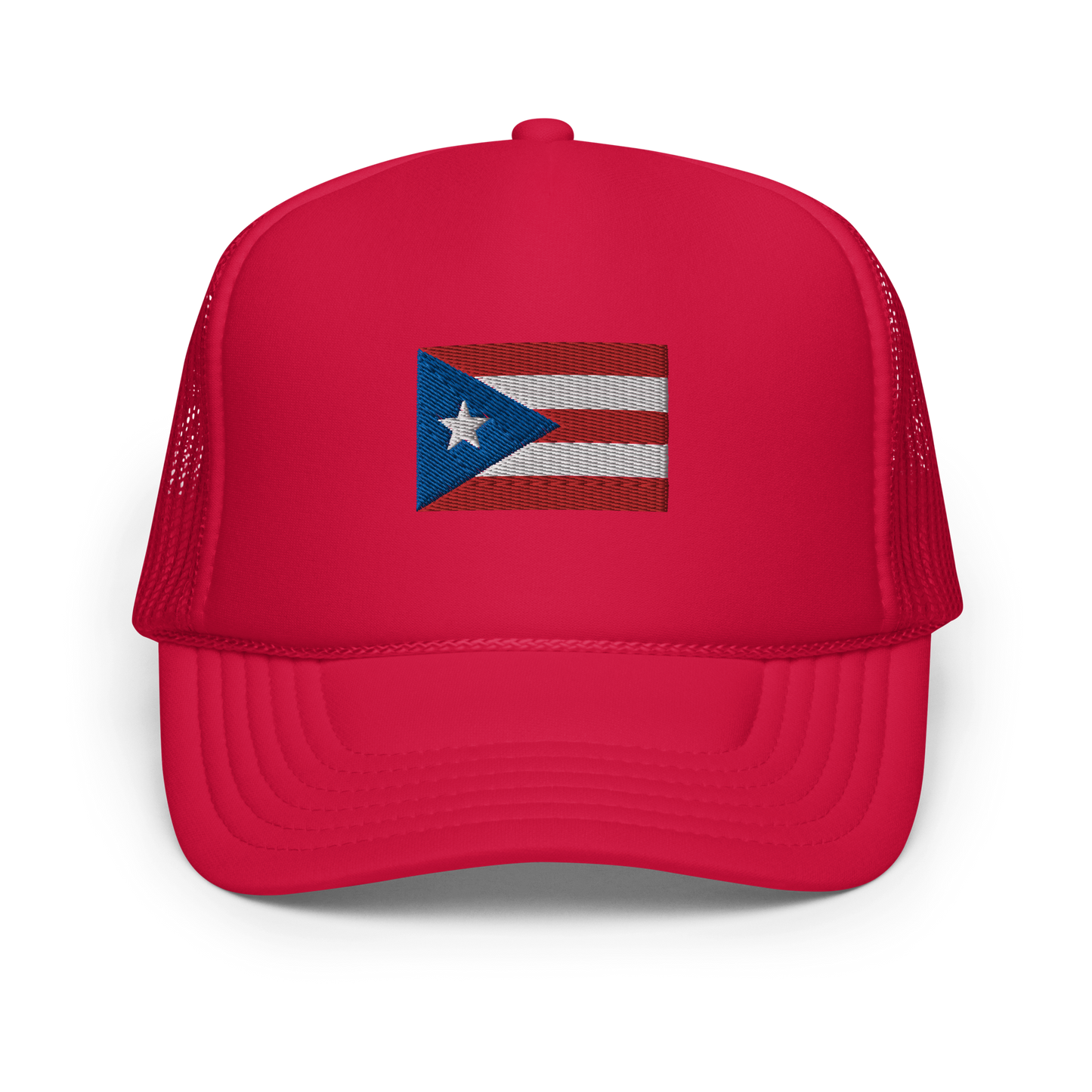 PR Flag embroidered trucker hat