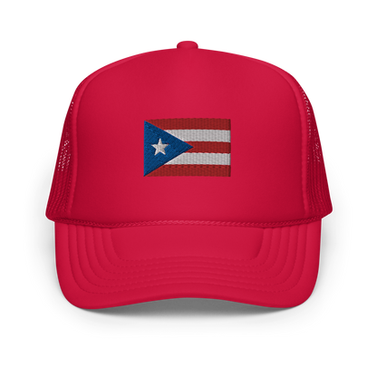 PR Flag embroidered trucker hat