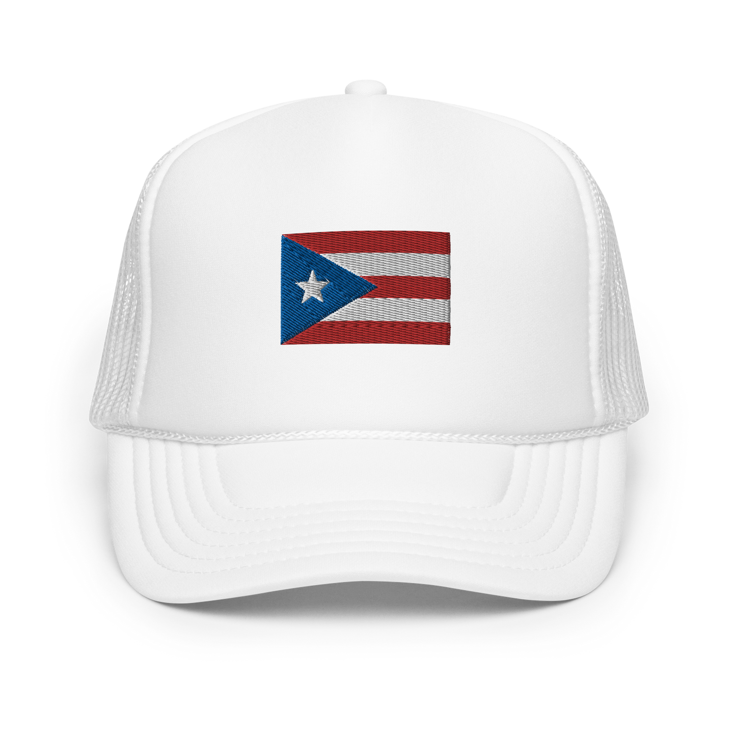 PR Flag embroidered trucker hat