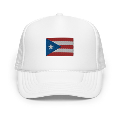PR Flag embroidered trucker hat