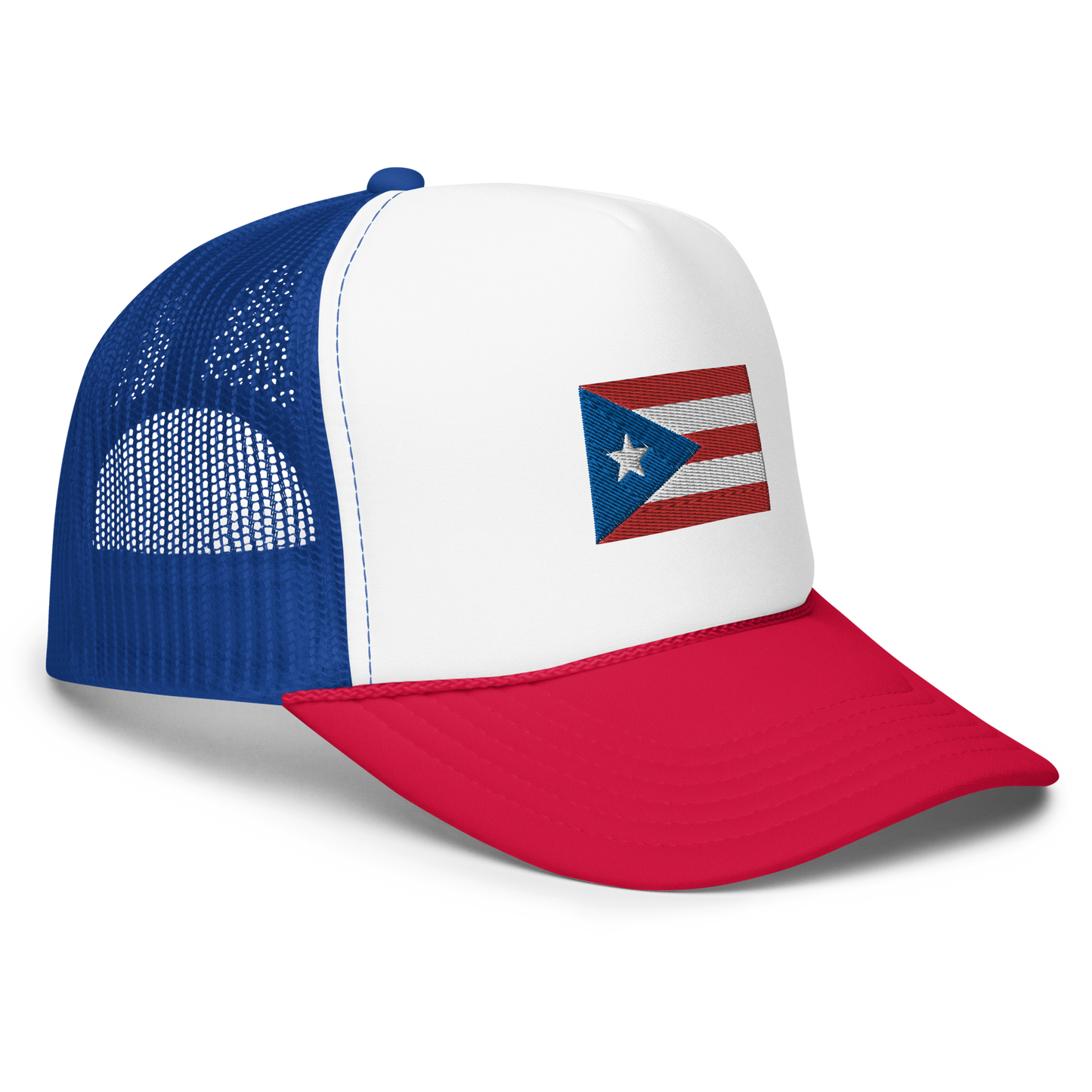 PR Flag embroidered trucker hat