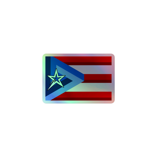 alt PR Flag Holographic stickers